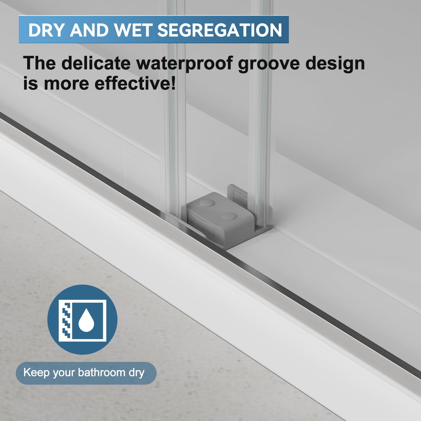 Findepot 56"-60" W x 75" H Frameless Shower Door, Double Sliding Shower Door,5/16"(8mm) Clear Tempered Glass,Silent Soft-Close Design,Brushed Nickel