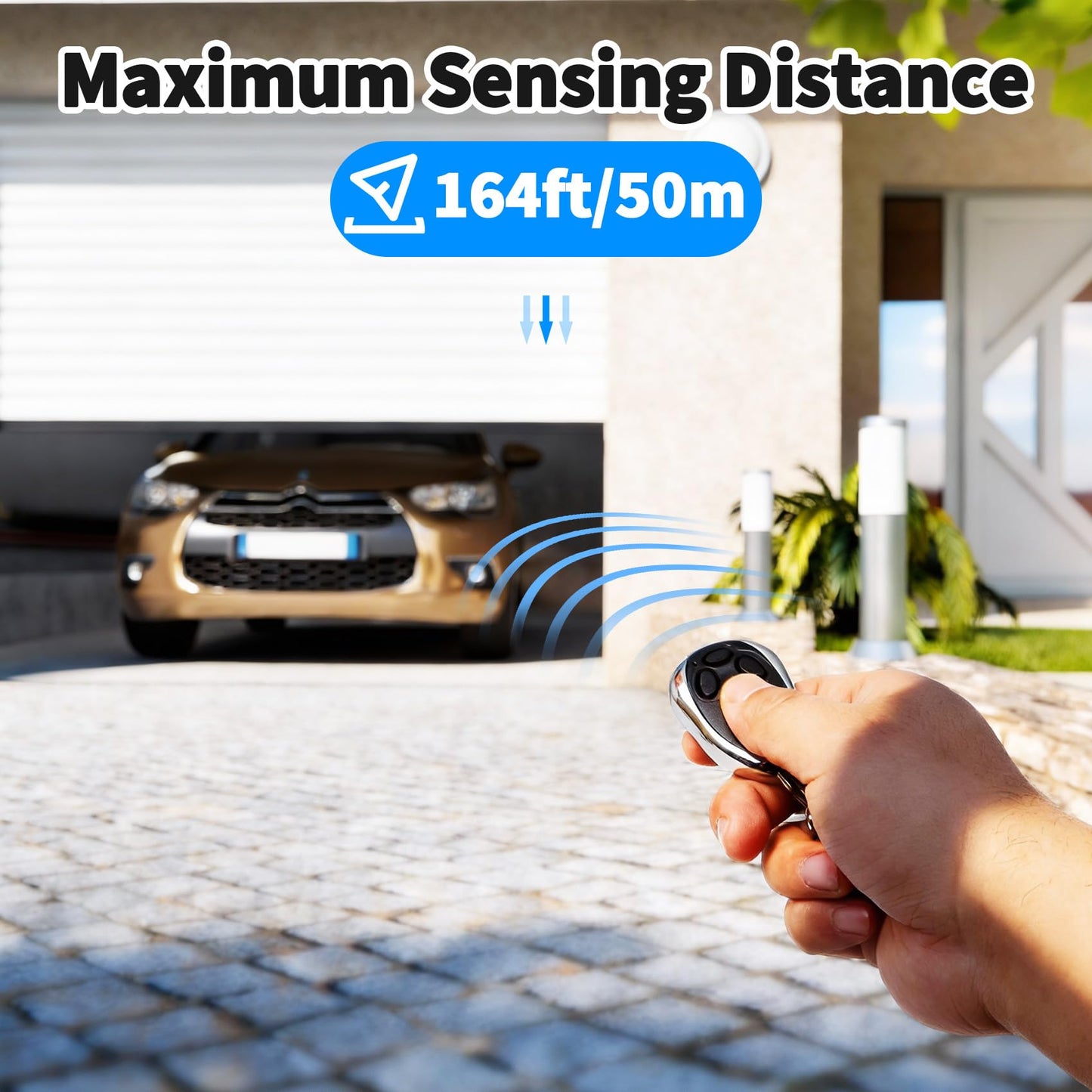Roll Up Garage Door Opener with Remote,110V 50dB Automatic Rolling Door Opener,800N Side Mount Electric Motor for Garage,Warehouse,Barn,Shop - Easy Installation & Quiet Operation