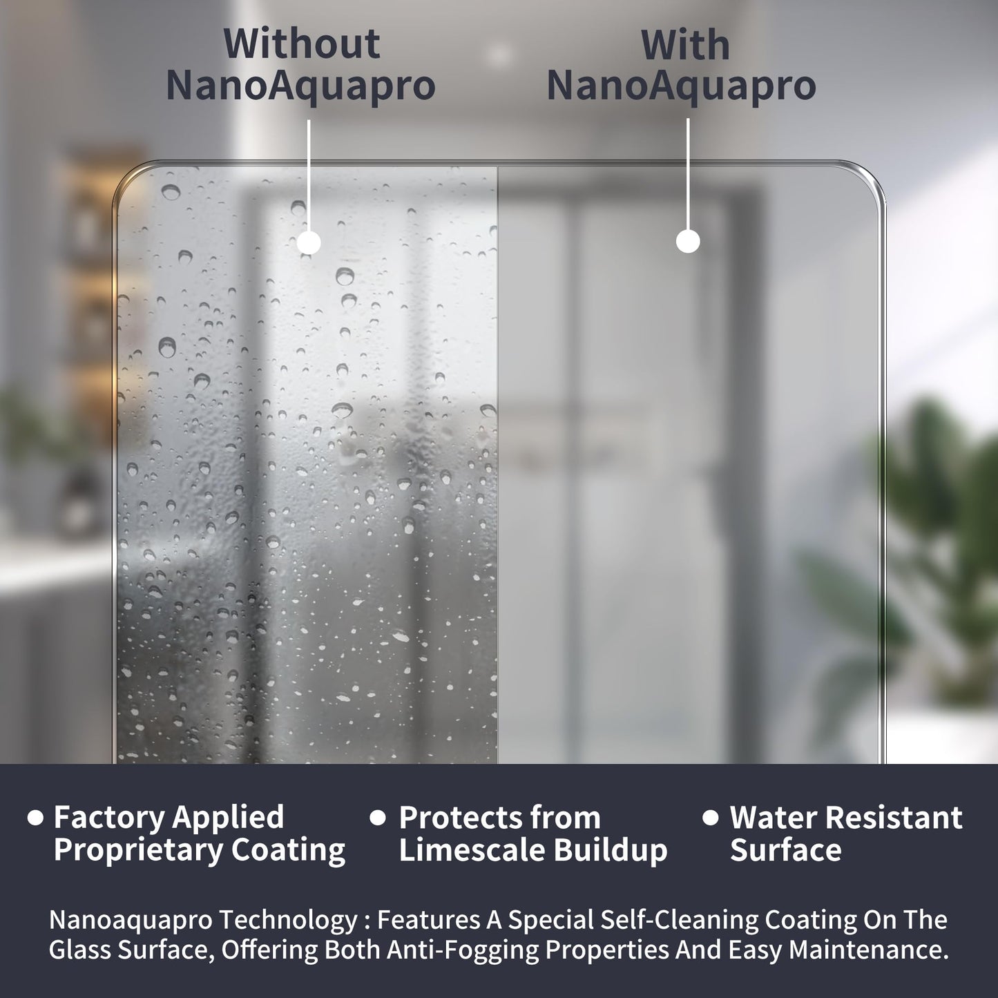56"-60" W x 70" H Tri-Fold Sliding Shower Door, 1/4" (6mm) Clear SGCC Tempered Glass Shower Door with Easy-Clean Coating, 32 1/8" Walk-in, No-Cutting Adjustment, Reversible Installation, Matte Black