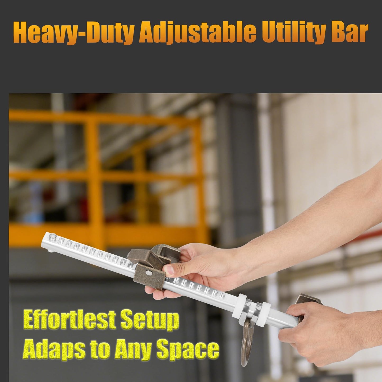 Aluminum Horizontal Sliding Beam Anchor, Fits 3.5 to 14 Inch Beams up to 1.25 Inches Thick, Adjustable to Fit I or H Fall Protection Beam Anchor,Meets or Exceeds ANSI & OSHA, Tool Free Installation