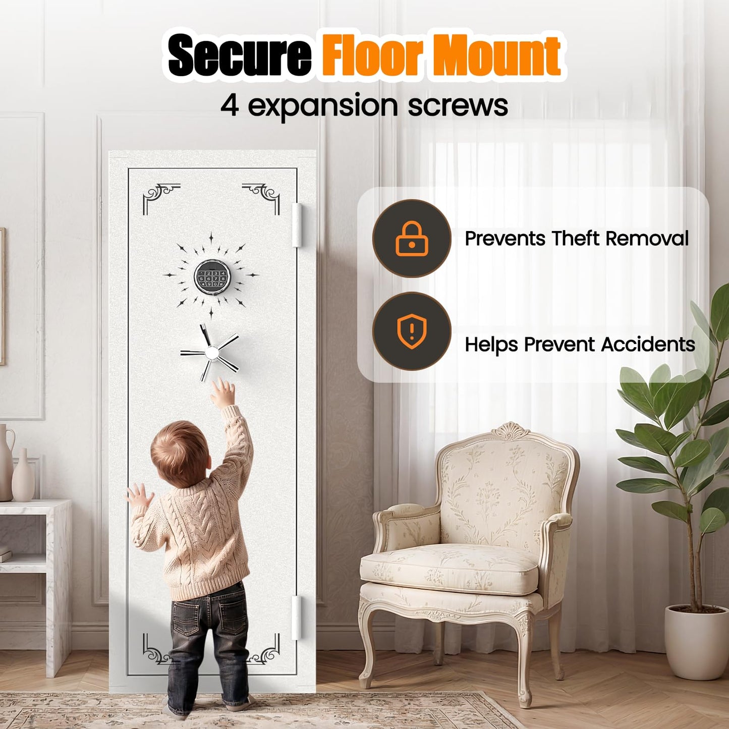 59.05''H Extra Large Fireproof Safe for Home, 13 Cu Ft Home Safes Water and Fireproof, Heavy Duty Big Safety Boxes with Digital Lock&Keys, Drawer and Adjustable Shelves for Jewelry, Doc, Valuables
