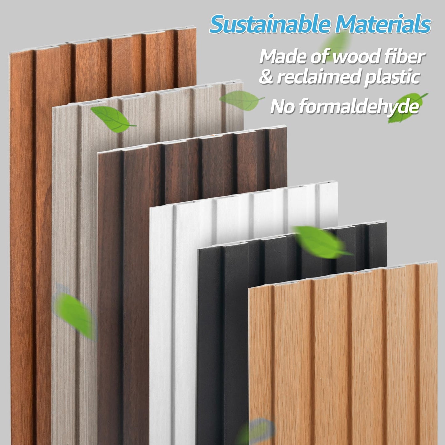 Art3d WPC Wainscoting Panels, 16-Pack 48 x 6 Inch 3D Wall Accents for Interior Wall Decor, Living Room, Bedroom, White