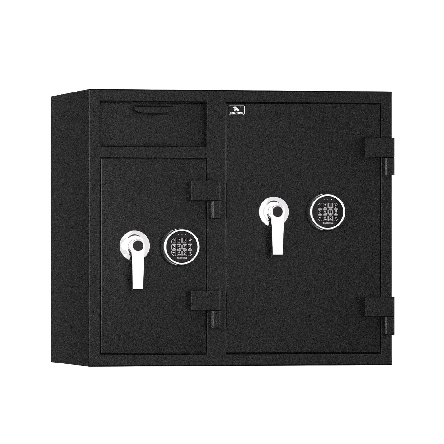 TIGERKING Extra Large Dual Door Depository Safe with Drop Slot, Right-Side 45-Min Fireproof Storage, Solid Steel Dual Keypad Access Cash Safe, 10.08 Cu Ft 308.6 lbs for Business and Retail