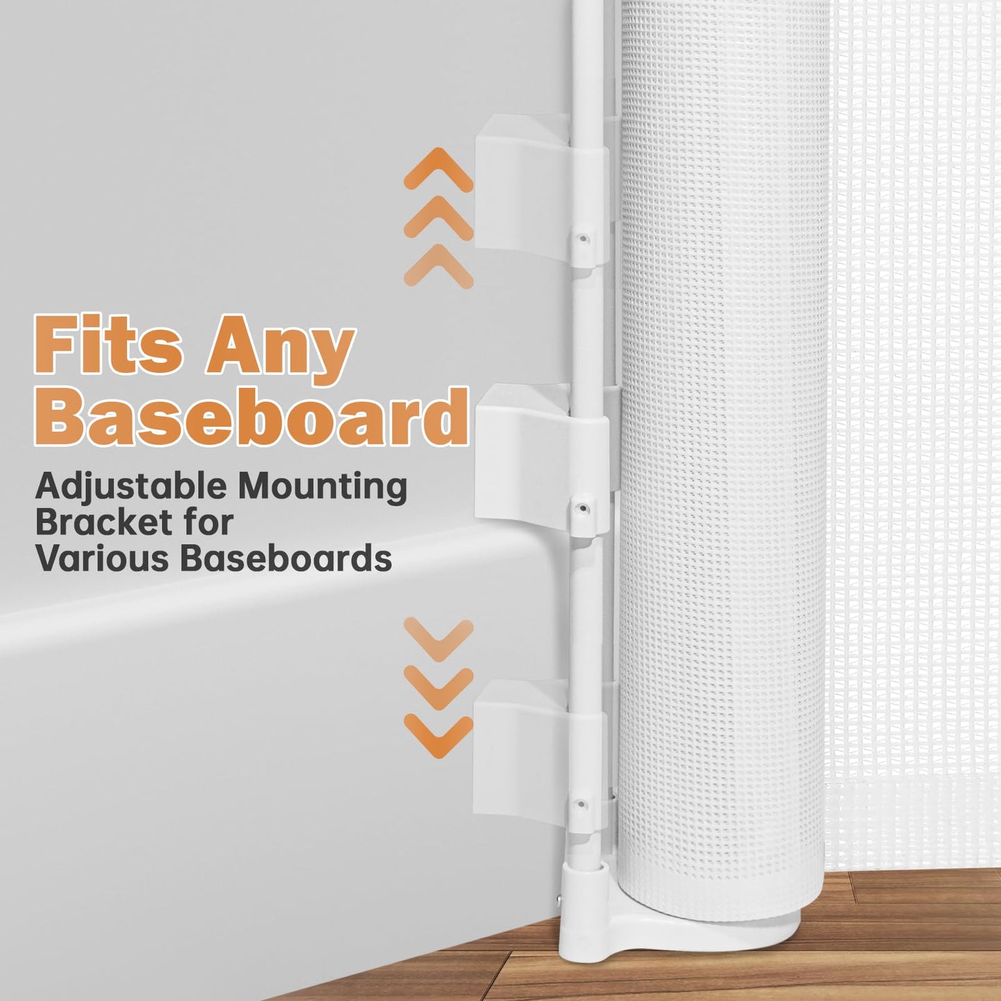 236" Retractable Baby Gates Dog Gate Extra Wide, 42" Tall Child Pet Safety Gate with Reinforced Strips for Stairs, Long Mesh Garage Gates Fence for Outdoor Indoor Large Openings Driveway Decks Patio