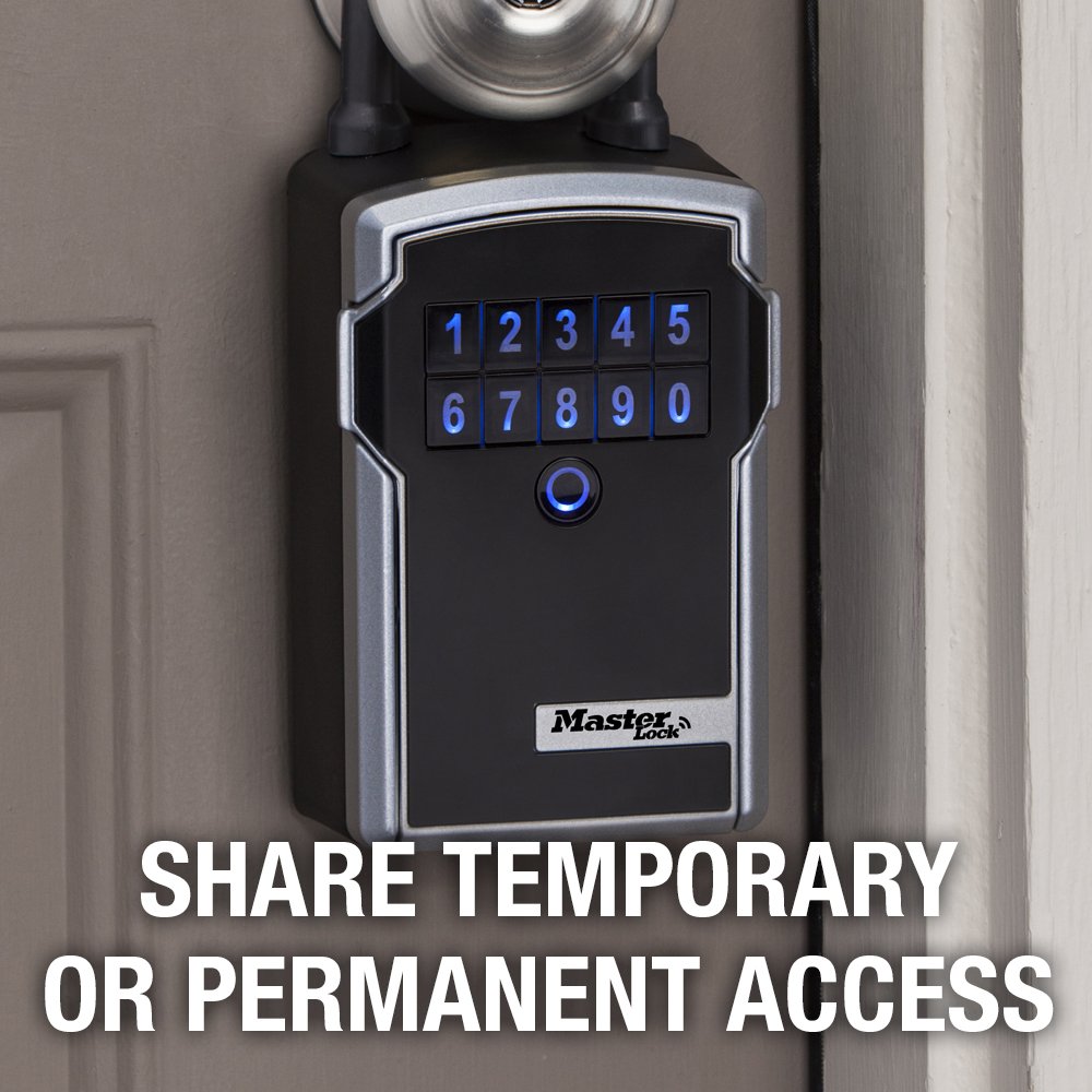 Master Lock Key Lock Box with Code, Outdoor Lock Box for Realtors, Property Managers and Landlords, Ideal for Short-Term Rentals, Key Safe Holds 5 Keys, 5440EC