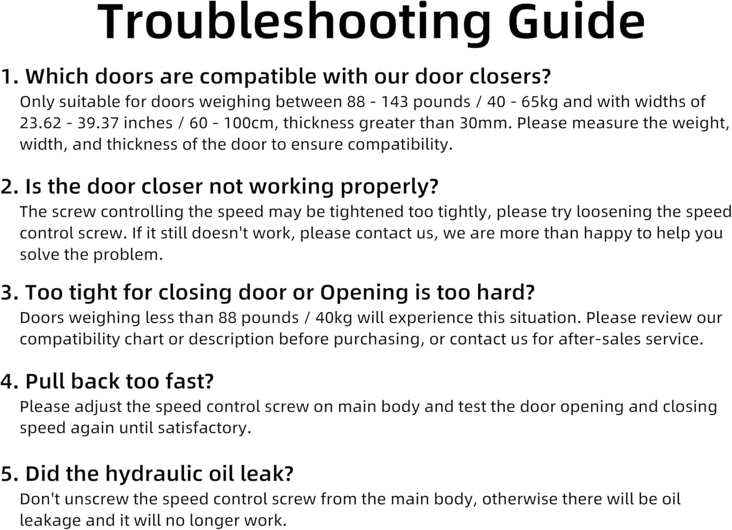 Ougourim Door Closers Commercial Heavy Duty Automatic Door Closer Residential Grade 3 Spring Hydraulic Door Closer, 6.88" x 1.5" Small, Silver
