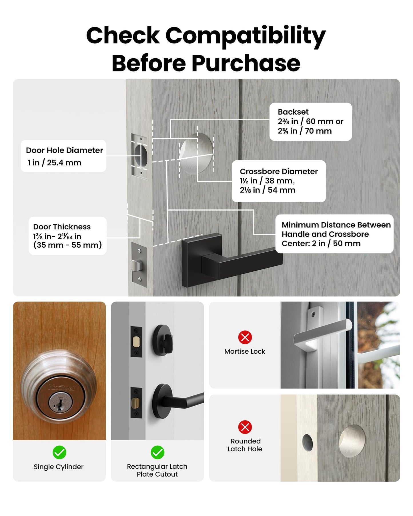 Lockin Veno Go Palm Vein Smart Lock with Built-in Wi-Fi & Matter, Keyless Entry Smart Deadbolt Door Lock, 5 Unlock Methods, ANSI Grade 3 Security, 7-Month Rechargeable Battery, IP53 Waterproof