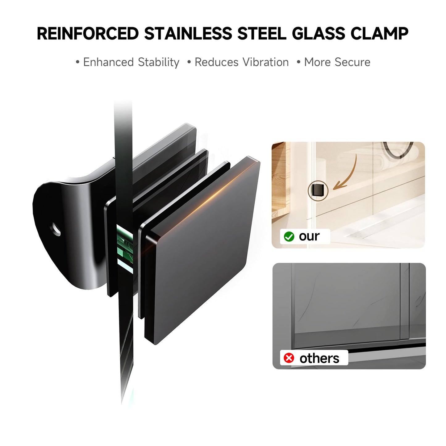 Frameless Shower Door with Round Top Tube - 56-60" W x 76" H Sliding Glass Shower Door,Matte Black, 1/4"(6mm) Tempered Clear Glass with Explosion-Proof Film Nano Coating, Easy Clean
