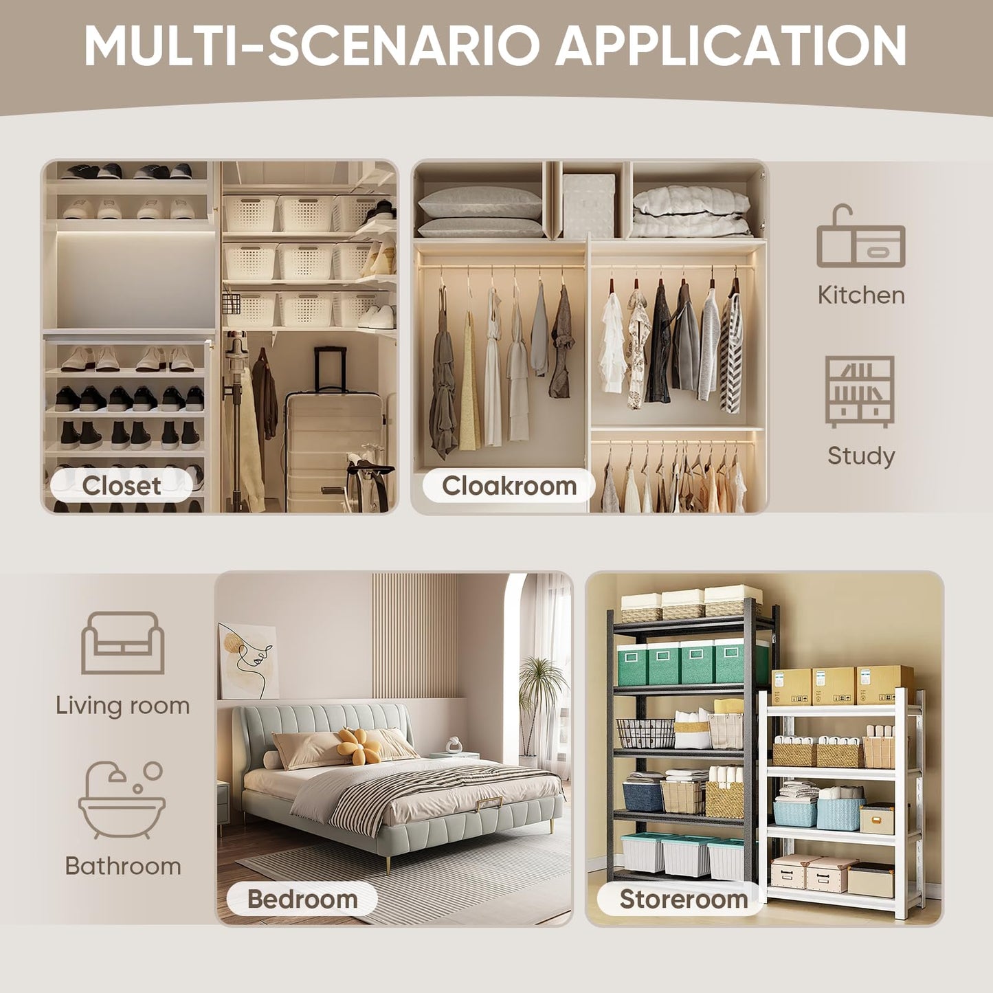 BARNSMITH 72x80 in 5-Panel Bypass Sliding Closet Door, Steel Frame White Primed Bypass Door with Top & Bottom Track Hardware Kits, Paintable and Lightweight