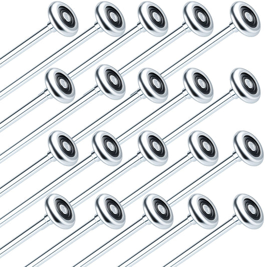 Mindoub 20-Pack 9" Long Stem Steel Garage Door Rollers Bulk - Commercial Grade Heavy Duty Replacement for 2" Track - Quiet 10-Ball Precision Bearings, Anti-Shake & High Load Capacity