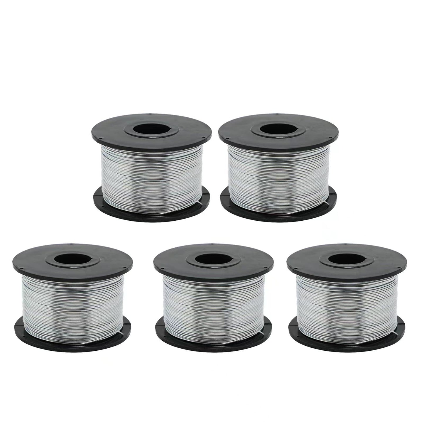 5 Rolls Stainless Steel Rebar Tie Coil, 1/32" 0.8mm 360FT, Automatic Rebar Tie Wire Twister