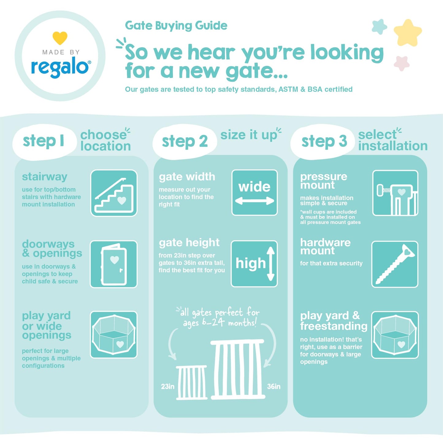 Regalo Safety 192" Double Door Super Wide Baby Gate & Play Yard, 8-Panel Adjustable Safety Gate for Doorways & Large Openings, Hardware Mounted Gate for Babies, Toddlers & Pets