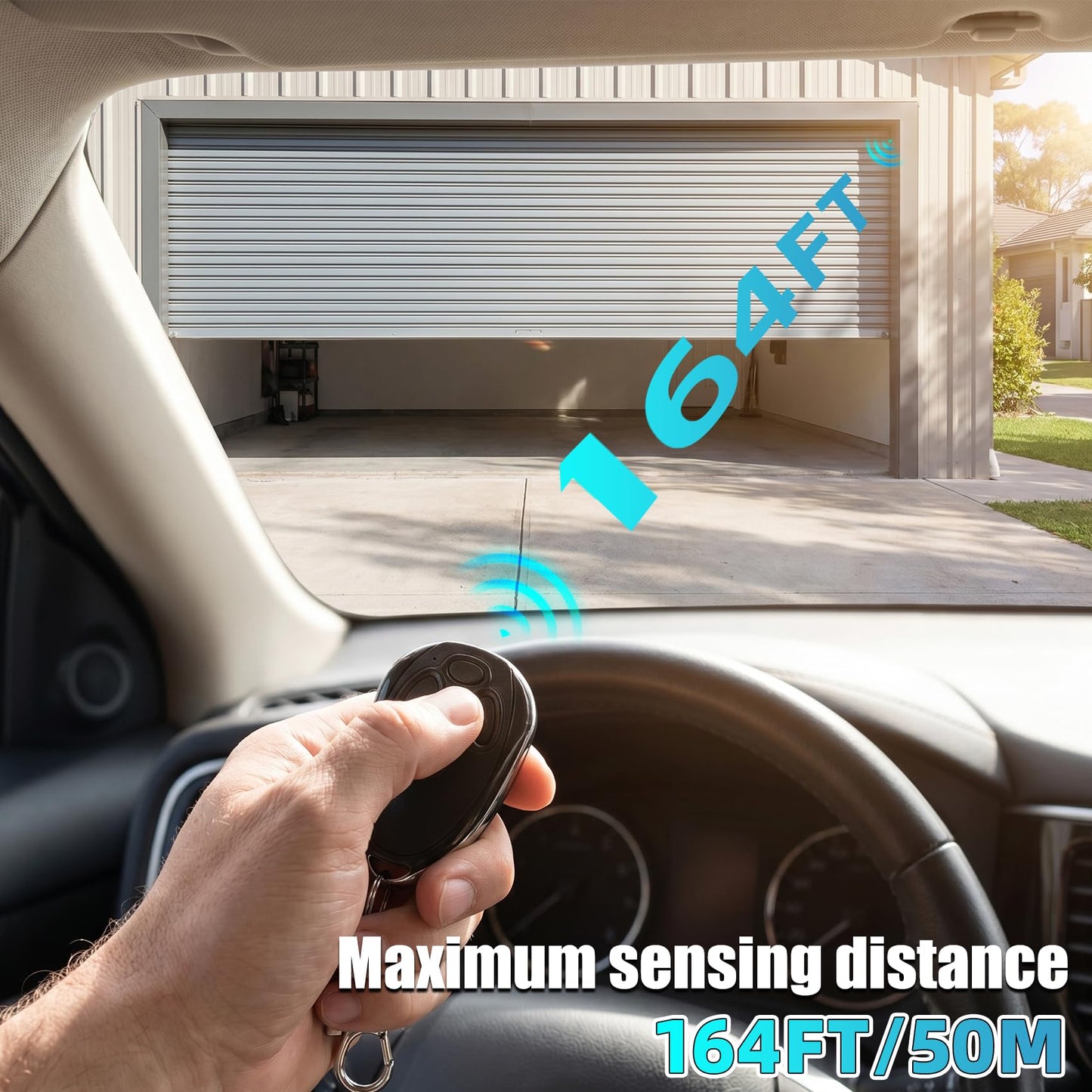 Roll Up Garage Door Opener 800N Heavy Duty, Quiet 24V DC Motor (55dB), Automatic Roller Door Opener with 164ft Remote Control, Easy Side Mount, for Garage, Warehouse & Commercial Use