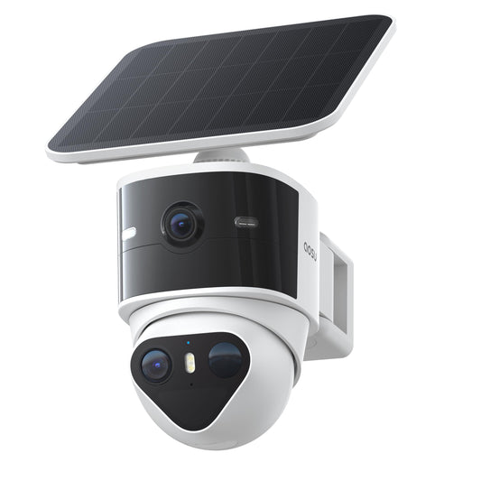 aosu T2 Pro Security Cameras Wireless Outdoor, 3K Dual Cam No Blind Spot Security Camera for Home, 170° Wide + 360° PTZ, AI Human Vehicle Tracking, Solar Powered, Local Storage