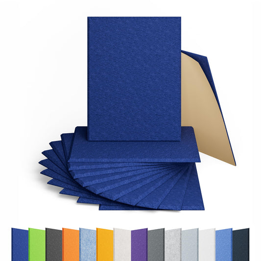 Amantech 12 Pack Acoustic Panels Self Adhesive Sound Proof Foam, High Density Sound Acoustic Panel, 16X12X0.4 Inch 4:3 Rectangle Panels in Home, Office, Reccording Room, Studio, more(Telecom Blue)