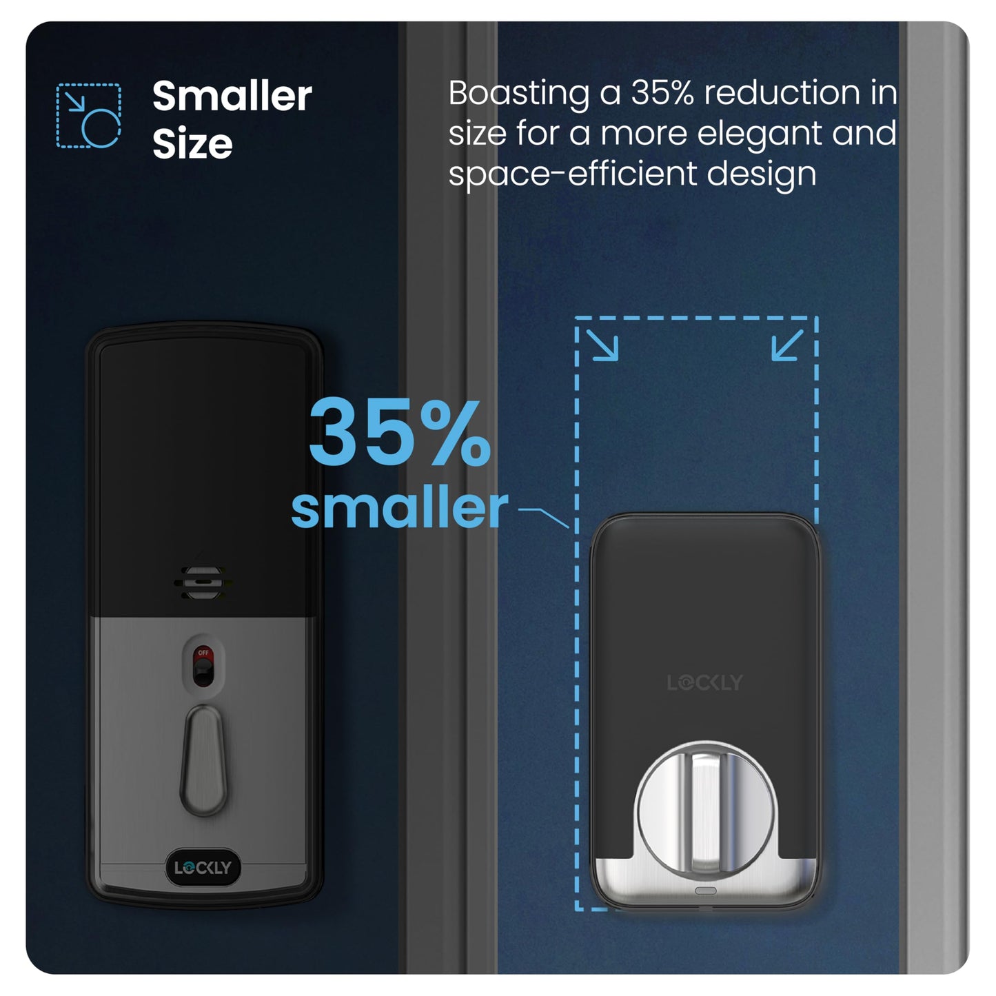 Lockly PIN Genie Pro Zeno Series Smart Lock, Keyless Entry Door Lock with Apple Home Key, Built-in Wi-Fi Keypad Deadbolt Locks for Front Door, App Remote Control, IP65 Weatherproof, Easy Installation