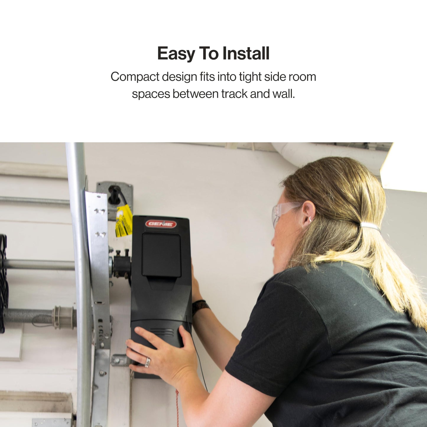 Genie 6072H-O Residential Wall Mounted Garage Door Opener, Black