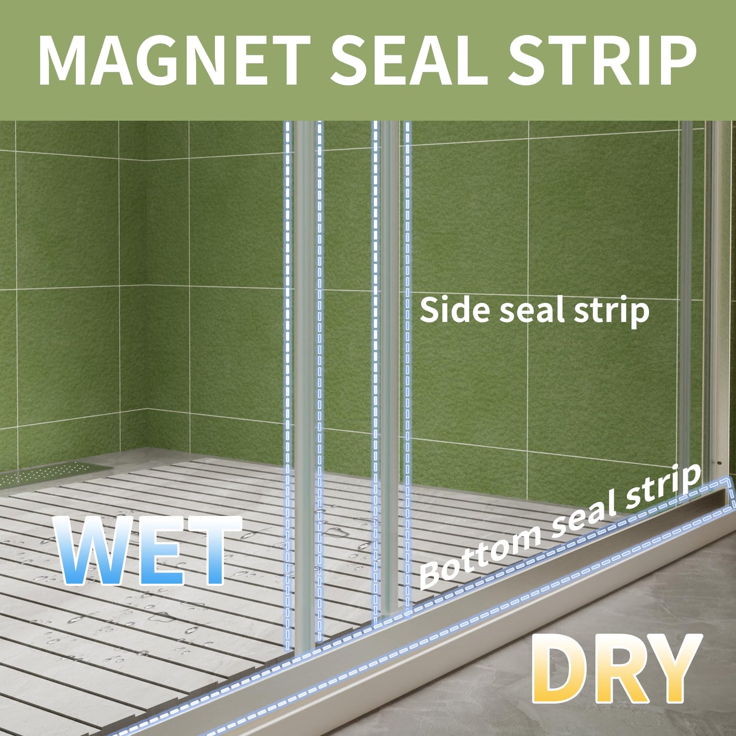 Comfystyle 44-48 in.W x70 in.H Semi-Frameless Sliding Shower Door,Sliding Shower Door with 1/4" (6mm) Clear SGCC Tempered Glass,Brushed Nickel Finish,Shower Doors can be Installed Left and Right