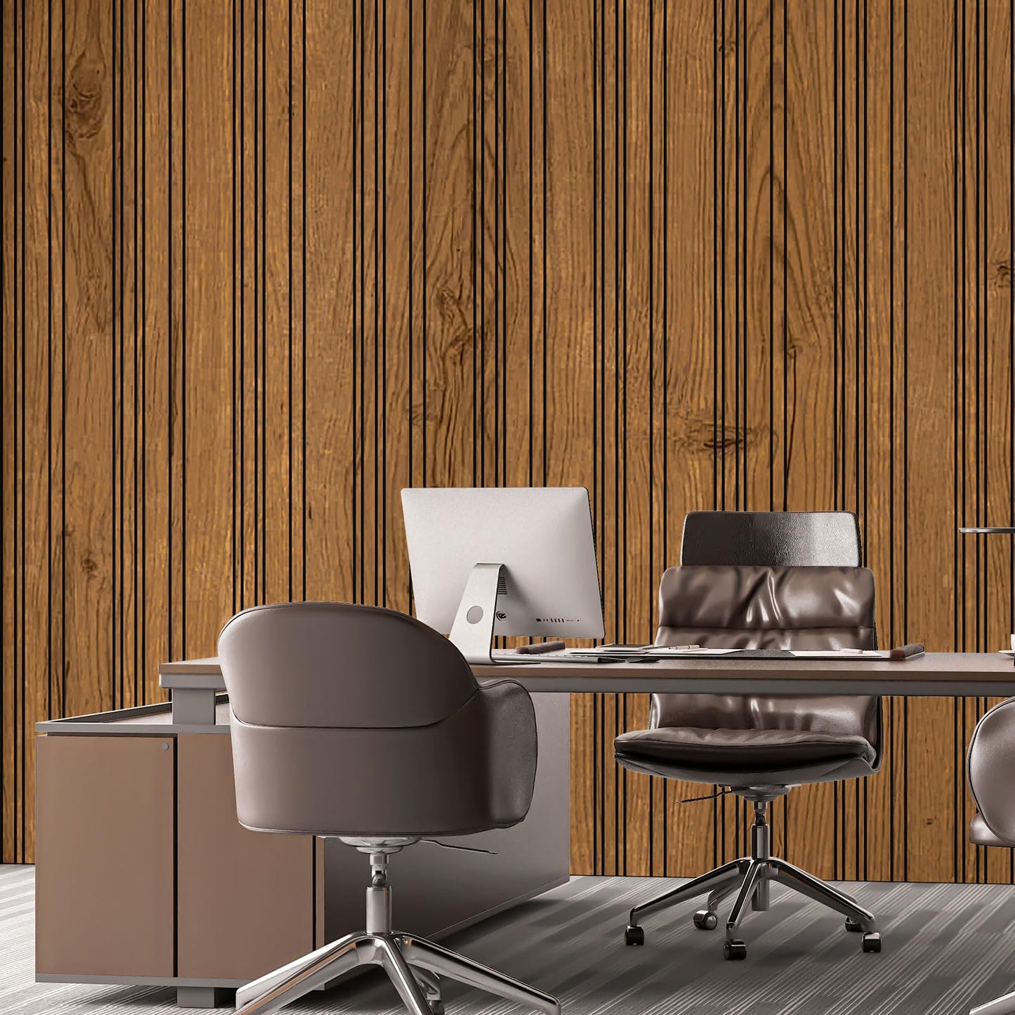 Art3d 4-Pack Glue-On Wall Panels, Wood Grain Texture Interior Wall Decor, 104"x12" Recycled Polystyrene Wainscoting Panels, Low Emission for Living Room Bedroom,Natural Teak