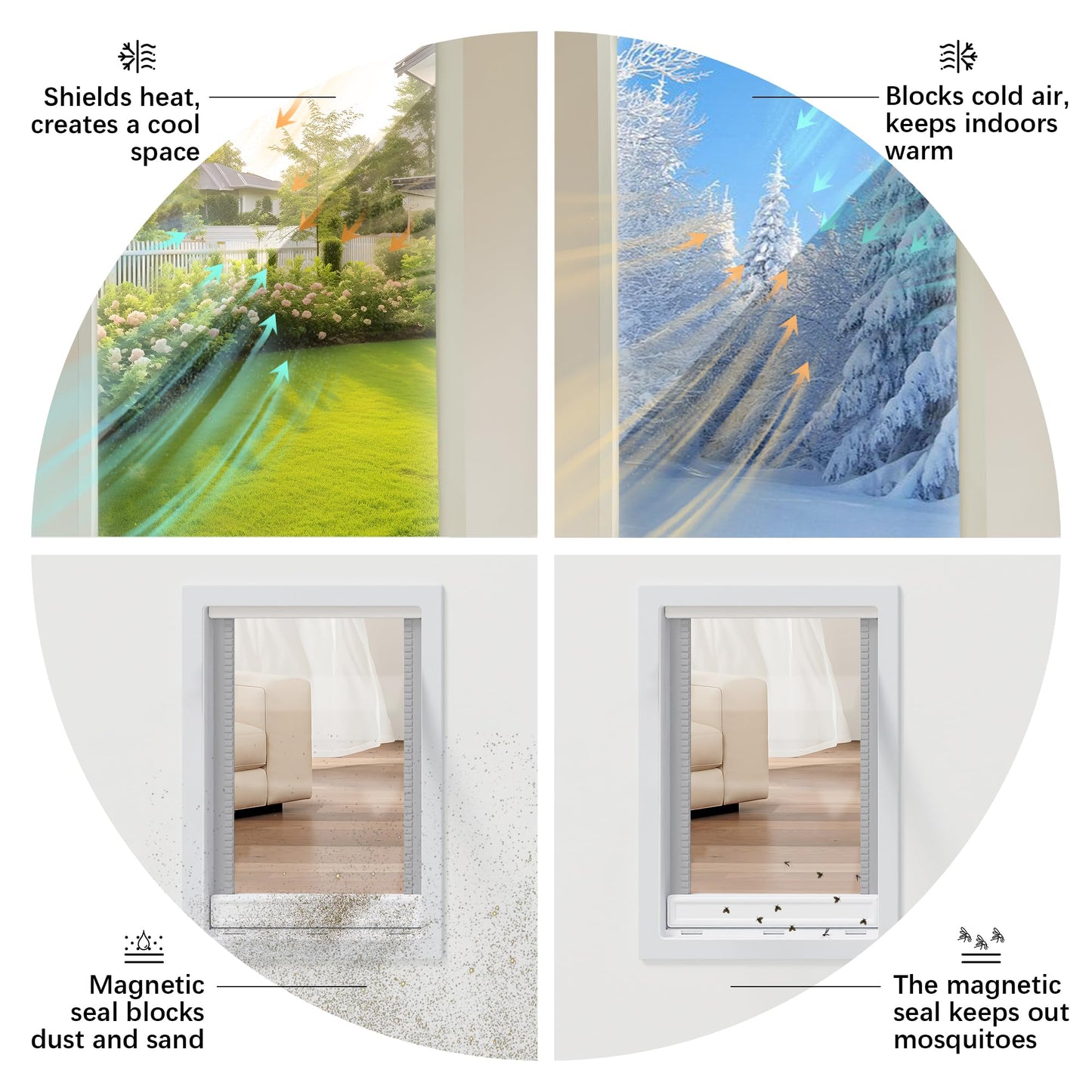 Lakenyon Entry Door, 30" x 80", 1-Panel Frosted Glass, Front Door with Dog Door, Solid Wood & MDF Construction, Waterproof Primer, Easy to Install, DIY-Friendly